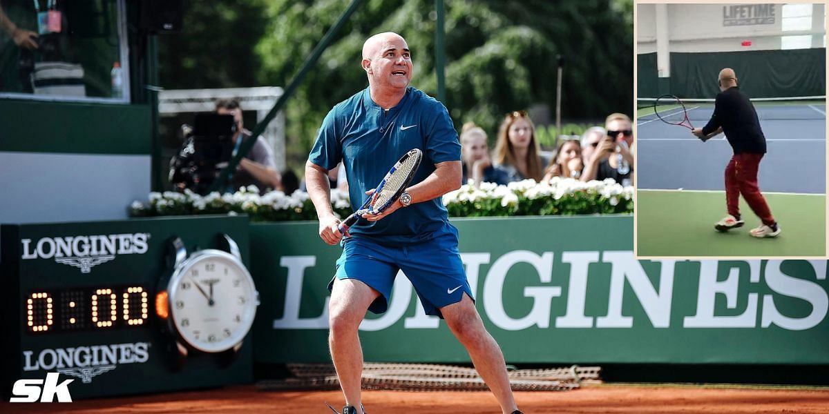 watch:-52-year-old-andre-agassi-returns-to-tennis-court,-shows-off-tremendous-fitness-and-footwork