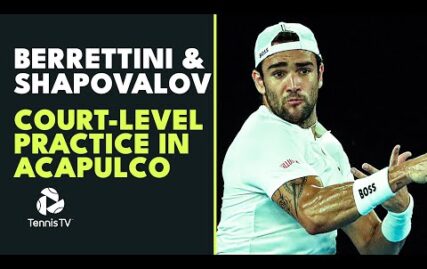 matteo-berrettini-and-denis-shapovalov-court-level-practice-|-acapulco-2023