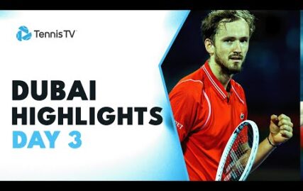 medvedev-faces-bublik;-djokovic,-rublev-&-auger-aliassime-in-action-|-dubai-2023-day-3-highlights