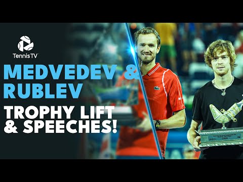 medvedev-&-rublev-brotherly-love-in-dubai-final-trophy-ceremony-and-speeches-|-dubai-2023
