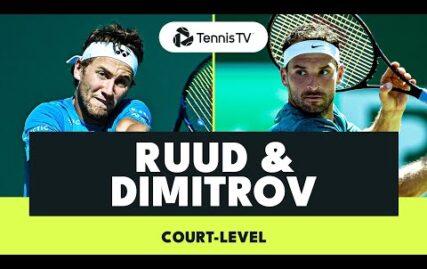 grigor-dimitrov-&-casper-ruud-court-level-practice-|-indian-wells-2023