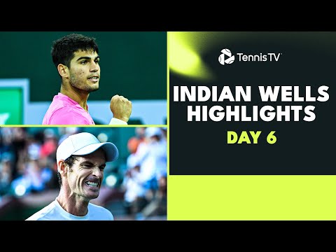 alcaraz-seeks-100th-win;-murray,-wawrinka,-hurkacz-in-action-|-2023-indian-wells-highlights-day-6