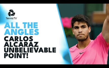 all-the-angles:-carlos-alcaraz-unbelievable-point-vs-jannik-sinner-|-indian-wells-2023
