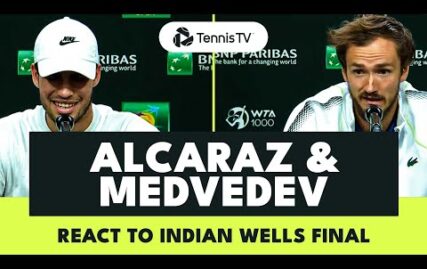 carlos-alcaraz-&-daniil-medvedev-react-to-indian-wells-2023-final-️