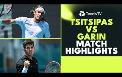 stefanos-tsitsipas-begins-miami-campaign-vs-cristian-garin-|-miami-2023-highlights