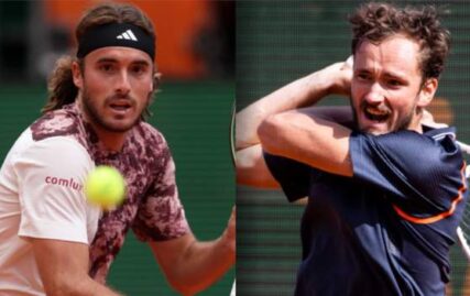 monte-carlo-masters:-stefanos-tsitsipas-&-daniil-medvedev-fall-to-quarter-final-defeats