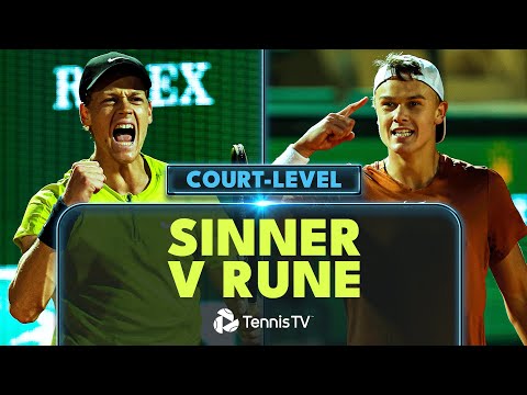 epic-jannik-sinner-vs-holger-rune-court-level-highlights-|-monte-carlo-2023