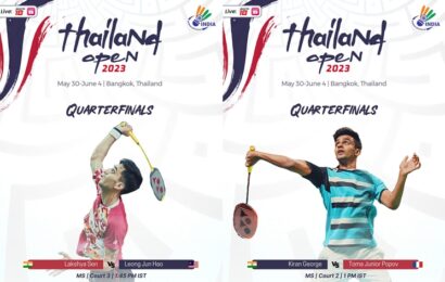 thailand-open-badminton-tournament:-lakshya-sen,-kiran-george-progress-to-men’s-singles-quarterfinals