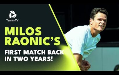 milos-raonic-plays-first-match-in-two-years-vs-kecmanovic!-|-s-hertogenbosch-highlights
