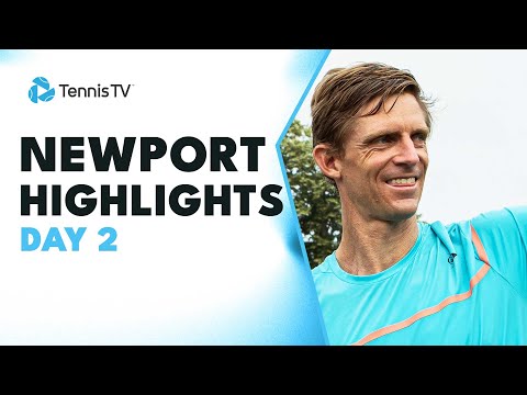kevin-anderson-returns-to-tennis;-isner-&-cressy-feature|-newport-2023-highlights-day-2
