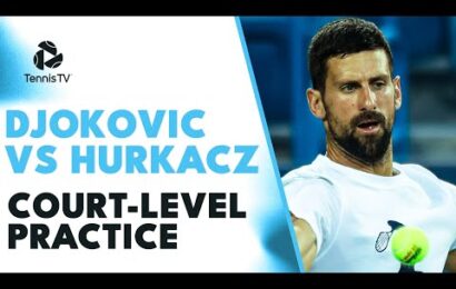 novak-djokovic-vs-hubert-hurkacz-entertaining-court-level-practice-|-cincinnati-2023