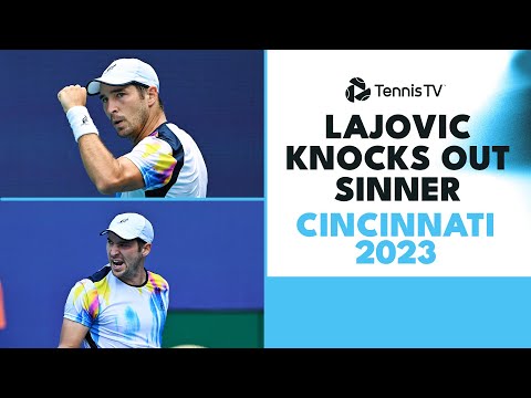 dusan-lajovic-upsets-toronto-champion-jannik-sinner!-|-cincinnati-2023