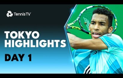 auger-aliassime-faces-vukic;-zverev,-paul,-thompson-in-action-|-tokyo-2023-highlights-day-1