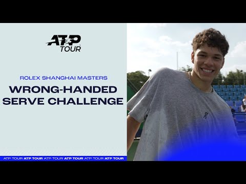 atp-tennis-players-attempt-the-wrong-handed-serve-challenge!