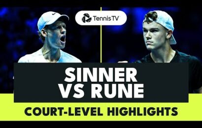 jannik-sinner-vs-holger-rune:-highlights-from-court-level-|-nitto-atp-finals-2023