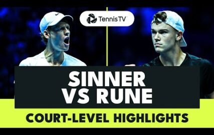 jannik-sinner-vs-holger-rune:-highlights-from-court-level-|-nitto-atp-finals-2023