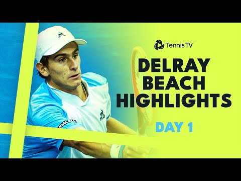 arnaldi-and-nishioka-lock-horns;-kecmanovic,-lestienne-feature-|-delray-beach-2024-day-1-highlights