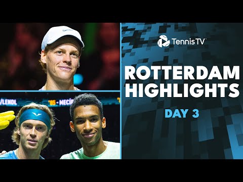 sinner-returns-to-action;-rublev,-rune,-dimitrov-&-more-feature-|-rotterdam-2024-day-3-highlights