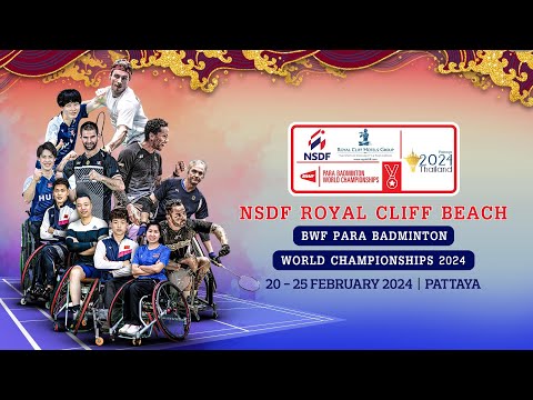 nsdf-royal-cliff-beach-bwf-para-badminton-world-championships-2024-|-day-2-|-court-2-|-standing