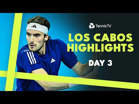 tsitsipas-faces-vukic;-de-minaur-&-zverev-in-action-|-2024-los-cabos-highlights-day-3