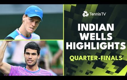 alcaraz-vs-zverev;-medvedev-plays-rune;-sinner-features-|-indian-wells-2024-quarter-final-highlights