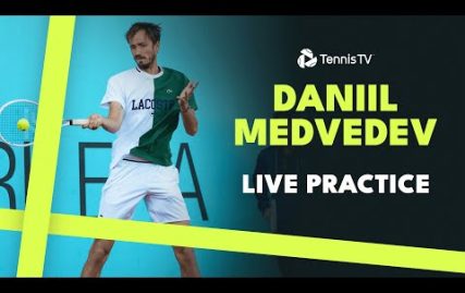 live-stream:-daniil-medvedev-practices-ahead-of-his-first-match-of-madrid-2024