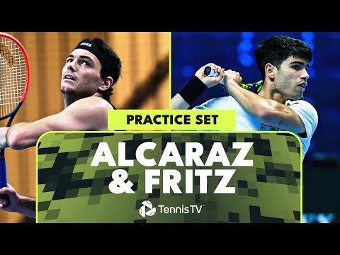 carlos-alcaraz-&-taylor-fritz-practice-set-|-nitto-atp-finals-2024