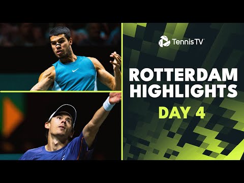 alcaraz-faces-vavassori;-rublev,-tsitsipas-&-de-minaur-all-feature-|-rotterdam-2025-day-4-highlights
