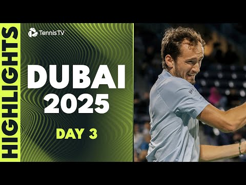 medvedev-faces-mpetshi-perricard;-tsitsipas-&-cilic-also-in-action-|-dubai-2025-day-3-highlights