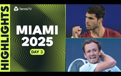 djokovic-returns-to-miami;-alcaraz,-medvedev-&-ruud-in-action-|-miami-2025-highlights-day-3