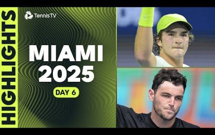 fonseca-battles-de-minaur;-zverev,-tiafoe-&-fritz-feature-|-miami-2025-day-6-highlights
