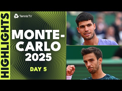 de-minaur-faces-medvedev;-alcaraz-vs-altmaier-&-more-|-monte-carlo-2025-highlights-day-5