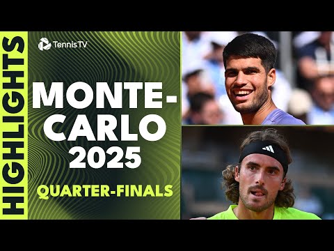 alcaraz-vs-fils,-tsitsipas,-dimitrov-&-more-feature-|-monte-carlo-2025-quarter-finals-highlights