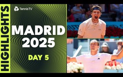 zverev-&-medvedev-in-action;-rublev-battles-bublik-|-madrid-2025-day-5-highlights