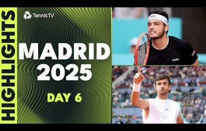 tsitsipas-meets-musetti,-fritz-faces-ruud;-zverev-&-medvedev-feature-madrid-2025-day-6-highlights