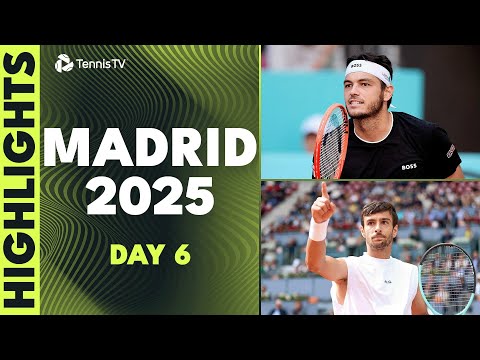 tsitsipas-meets-musetti,-fritz-faces-ruud;-zverev-&-medvedev-feature-madrid-2025-day-6-highlights