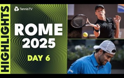 sinner-in-action;-ruud-faces-berrettini;-paul,-mensik-&-more-feature-|-rome-2025-highlights-day-6