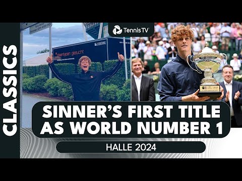 jannik-sinner’s-first-ever-title-as-world-number-1-🫡-|-halle-2024