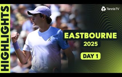 fonseca-battles-bergs;-evans,-sonego-&-more-feature-|-eastbourne-2025-day-1-highlights